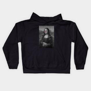 Monna Lisa Skull Interactive Magenta&Green Filter T-Shirt By Red&Blue Kids Hoodie